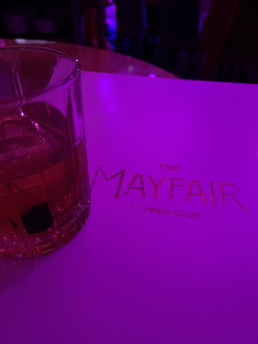 A picture of an Old Fashioned cockatail at the Mayfair Supper Club in Las Vegas. 